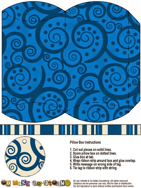 Cajas Almohada con Espirales para Imprimir Gratis.
