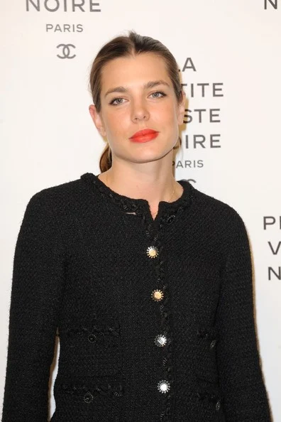 Charlotte Casiraghi attend the 'Chanel The Little Black Jacket' exhibition launch at the Grand Palais in Paris
