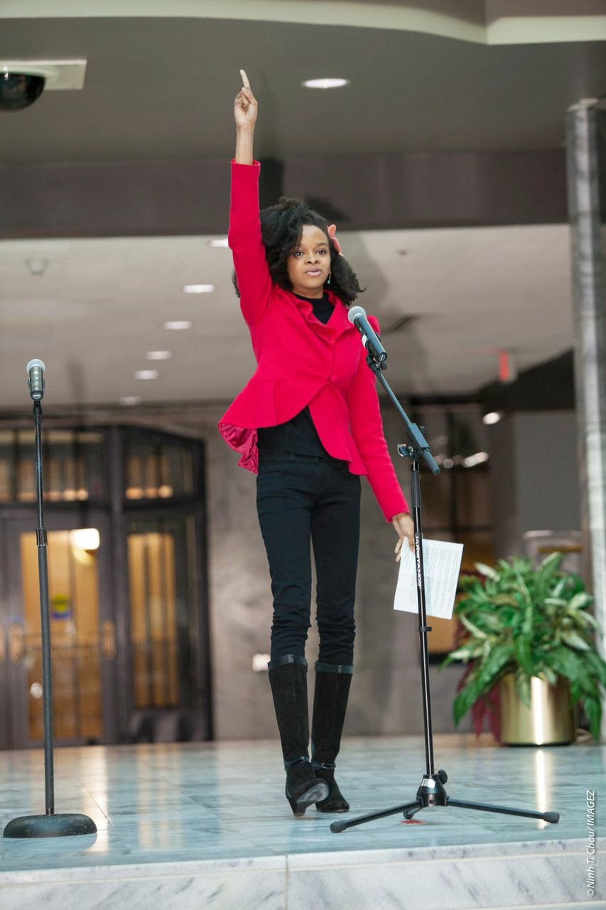 Me speaking at One Billion Rising!