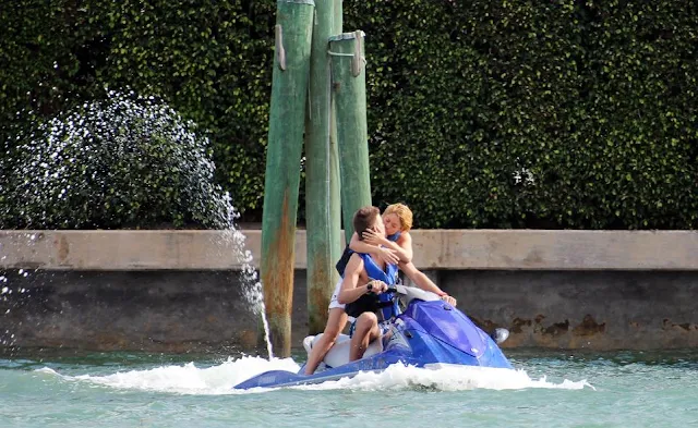 Shakira and Gerard Pique jet-skiing in Miami