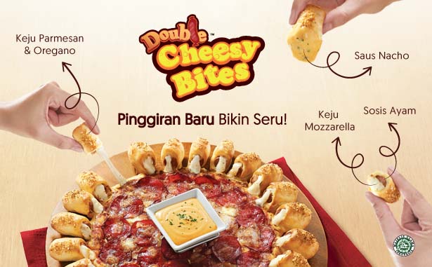 Menu Terbaru Double Cheesy Bites Dan Topping Pepperoni Pizza Maret 2017