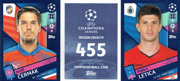 Topps Champions League 18/19 Andre Onana Sticker 532 