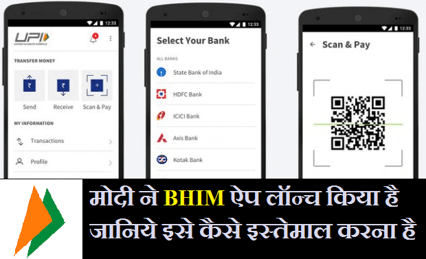 narendra modi launched BHIM mobile app download bhim app how bhim app works