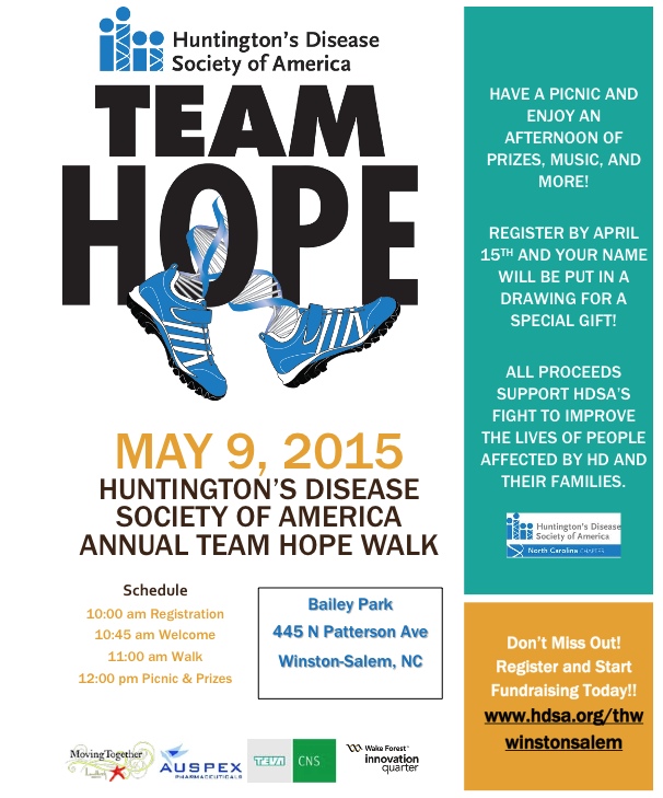 The YES! Weekly Blog Huntington’s Disease Society of America Announces Team Hope Walk in
