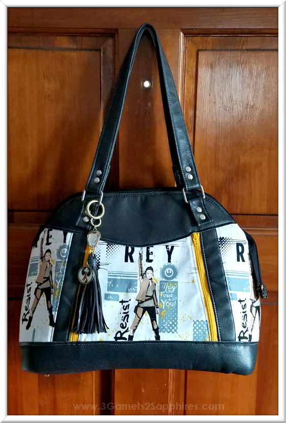 Custom Star Wars Rey-Inspired Sublime Handbag from CaliCatBoutique on Etsy | 3 Garnets & 2 Sapphires