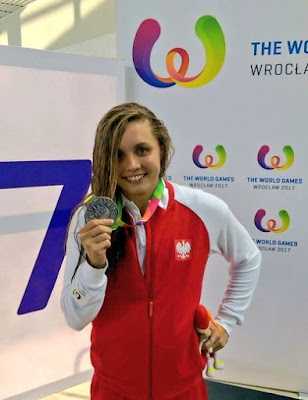 Alicja Tchorz medalla de plata en salvamento de los Juegos Mundiales 2017 Alicja Tchorz dio la primera medalla en Juegos Mundiales 2017 a Polonia, el país sede.