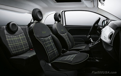 New Fiat 500 Glen Plaid Interior
