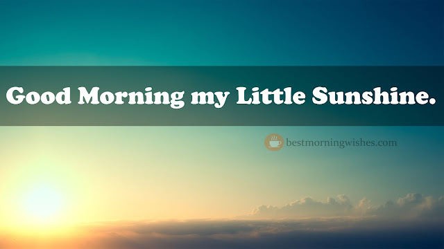 Good Morning my Little Sunshine. Good Morning my Little Sunshine.