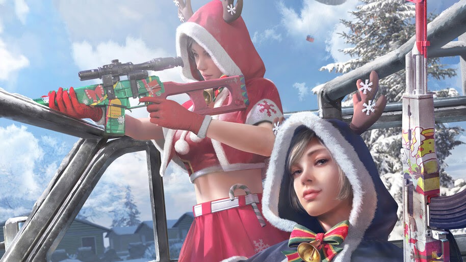 PUBG, Mobile, Girl, Charming Raindeer Set, Skin, Outfit, 4K, #7.810