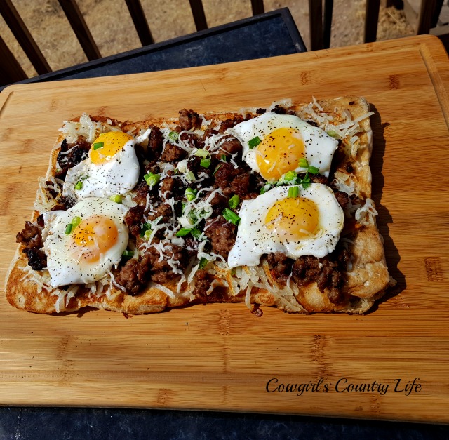 Cowgirl's Country Life Blackstone Griddle Breakfast Pizza