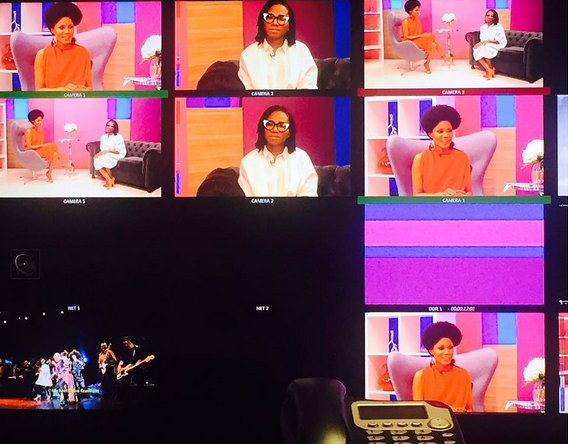 Funmi Iyanda shares photos from the set of her new TV show