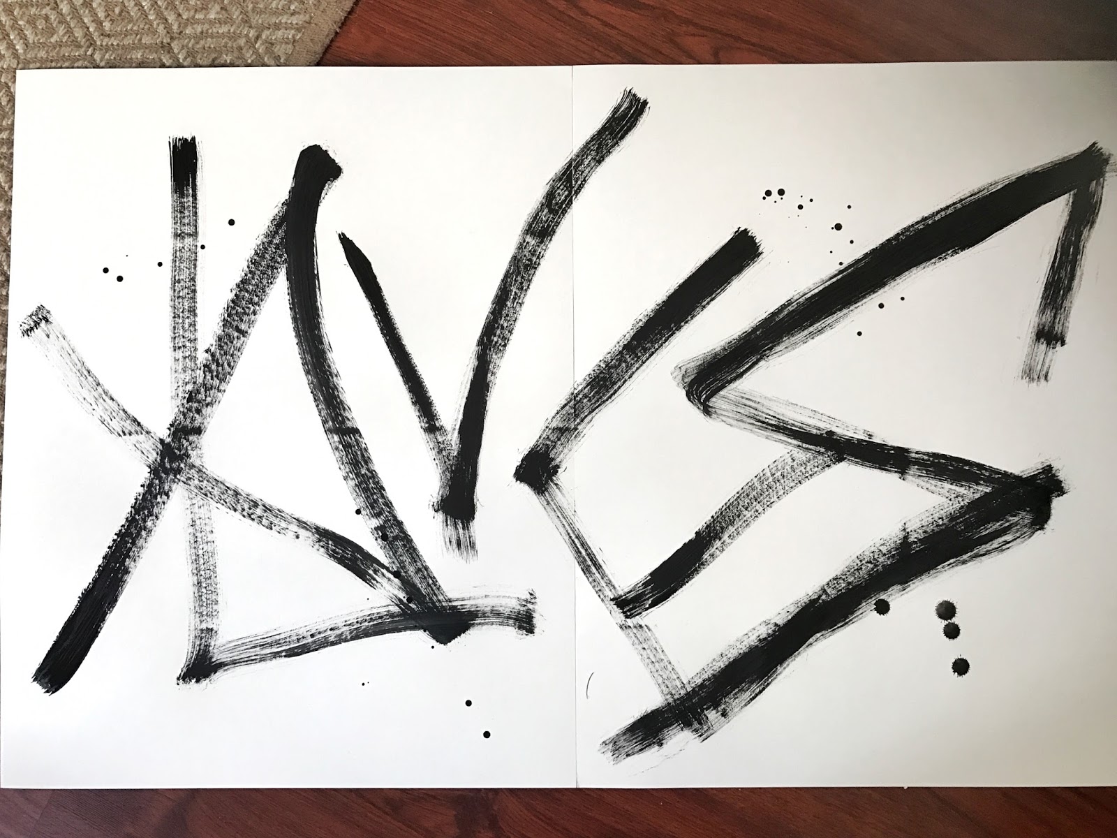 DIY ABSTRACT WALL ART-fwmadebycarli.com DIY ABSTRACT WALL ART-fwmadebycarli.com