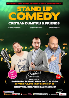 Stand-Up Comedy Sambata 26 Noiembrie Bucuresti | Doua spectacole Stand-Up Comedy Sambata 26 Noiembrie Bucuresti | Doua spectacole