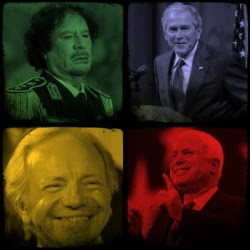 Gaddafi, Bush, McCain, Lieberman