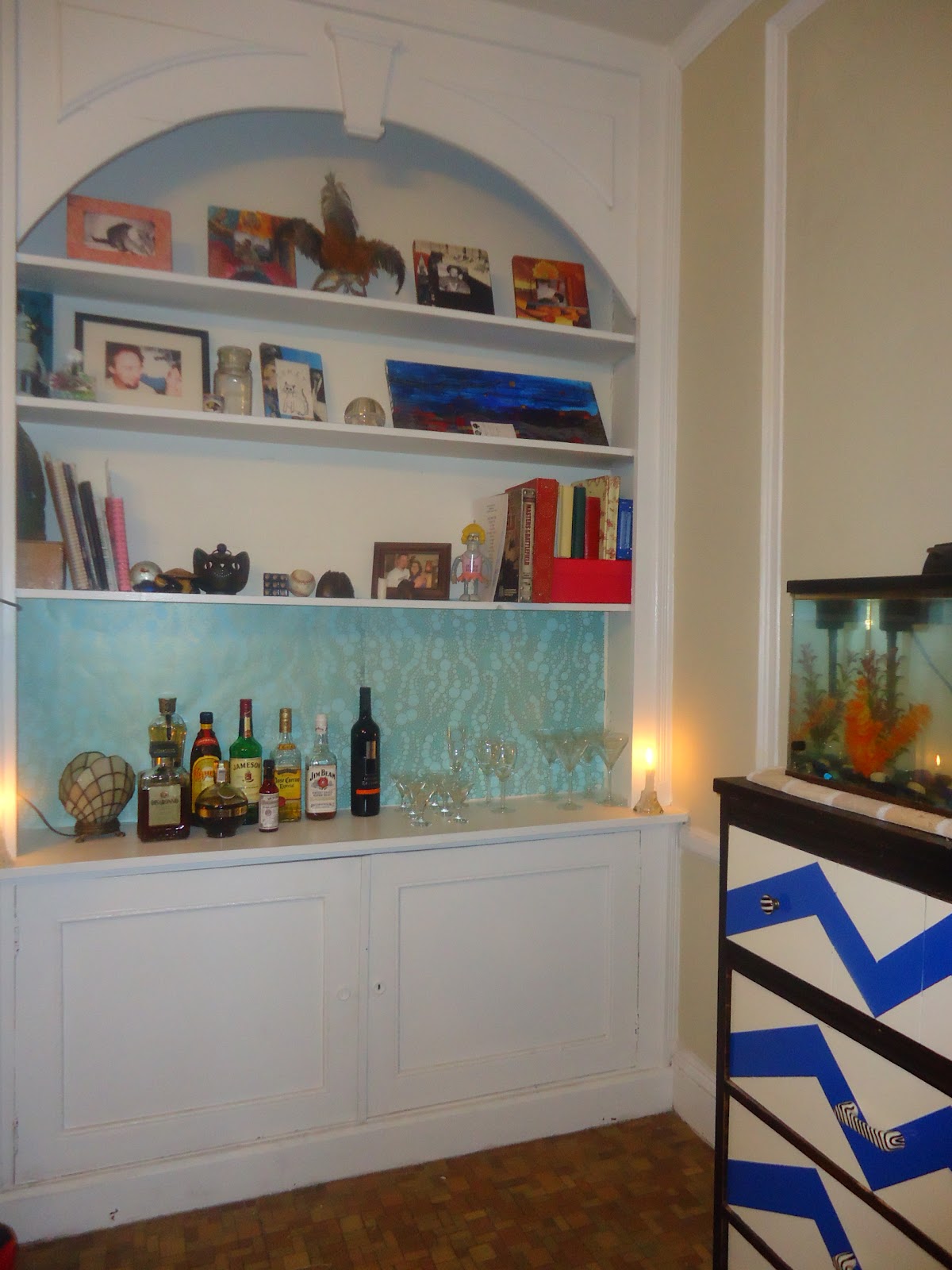 Hey Fish Studio How To Turn a Bookshelf Into a Bar