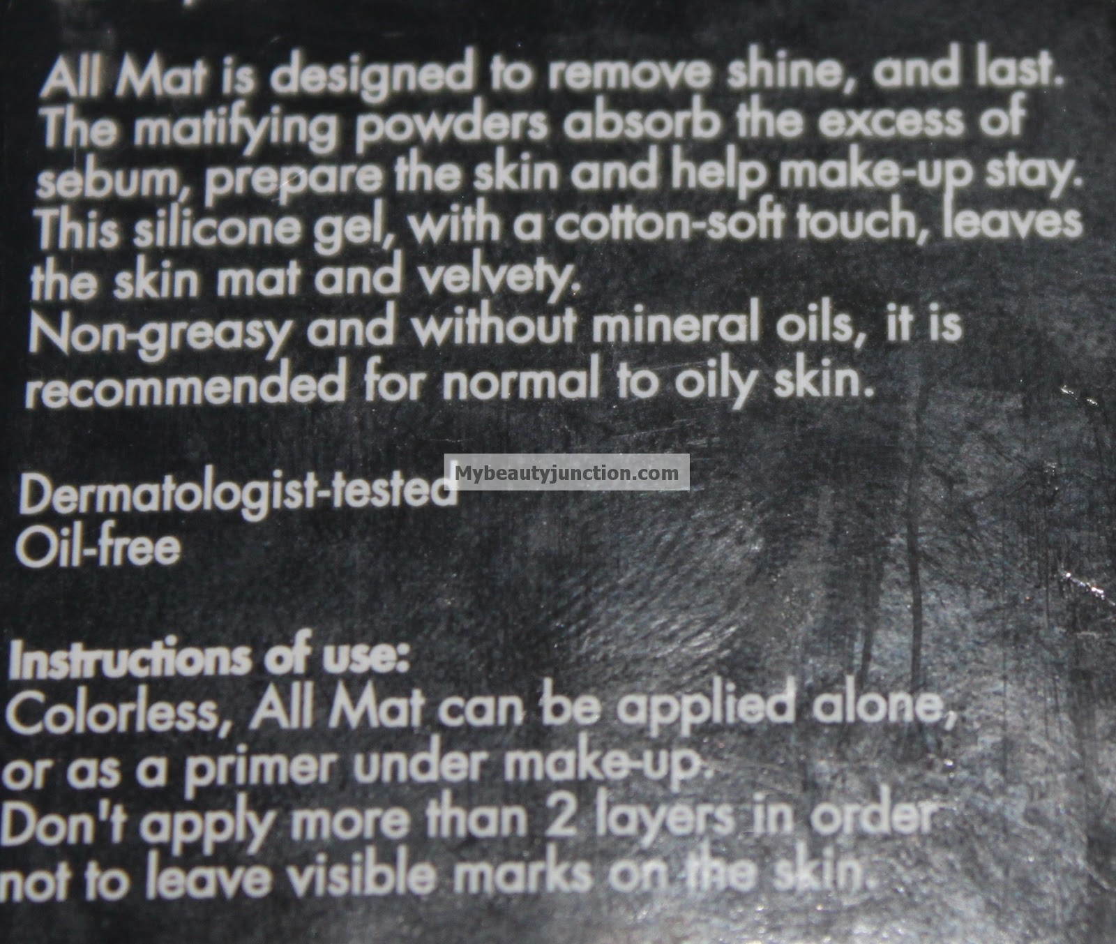 Review of Make Up For Ever - MUFE - All Mat primer