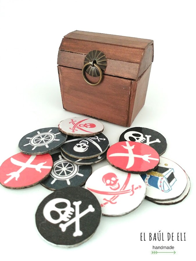 juego memoria, memory game, pirata, tesoro pirata, monedas de oro, diy