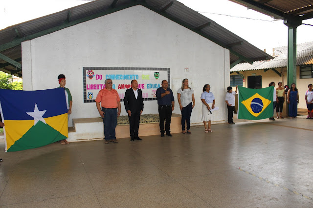 Deputado Chrisostomo participa de hora cívica com alunos da escola Orlando Freire em Porto Velho Deputado Chrisostomo participa de hora cívica com alunos da escola Orlando Freire em Porto Velho