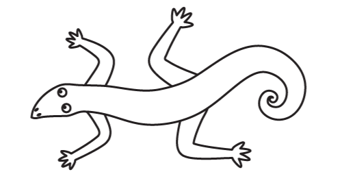Рисуем ящерицу в Adobe Illustrator 12 lizard progress 12