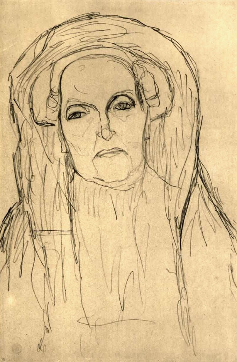 Gustav Klimt Brustbild Einer Alten Frau