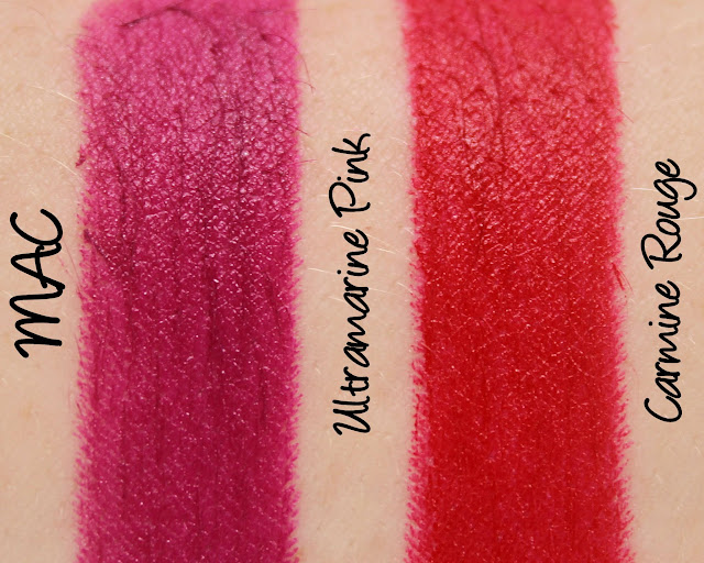 MAC Monday: Prabal Gurung - Ultramarine Pink and Carmine Rouge Lipstick Swatches & Review