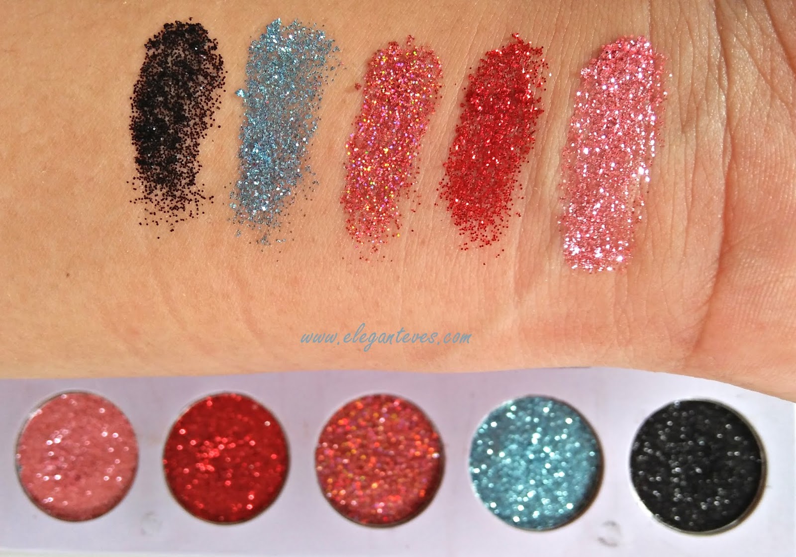 Glitter Galaxy Fusion Eyeshadow palette Review/Swatches Elegant Eves
