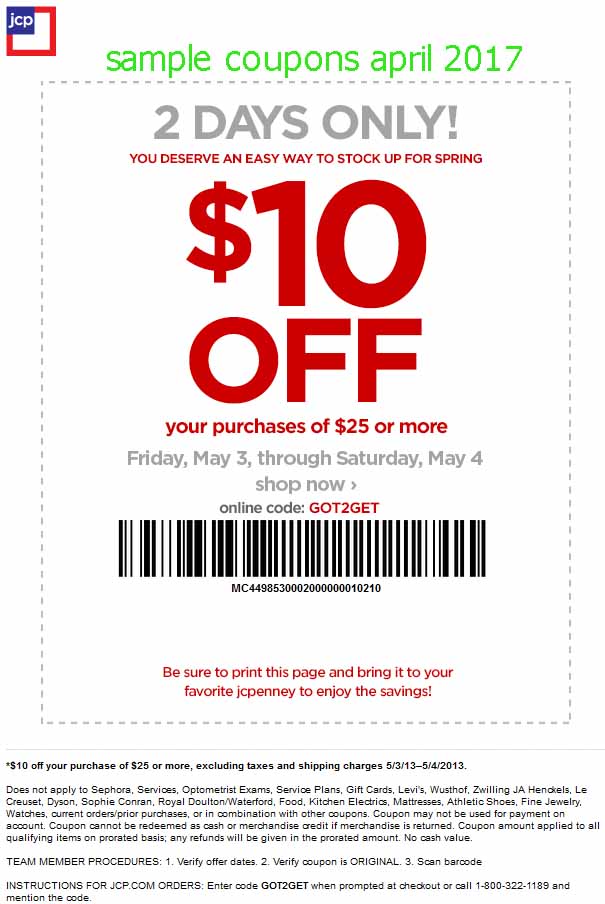 $10 off jcpenney coupon november 2018