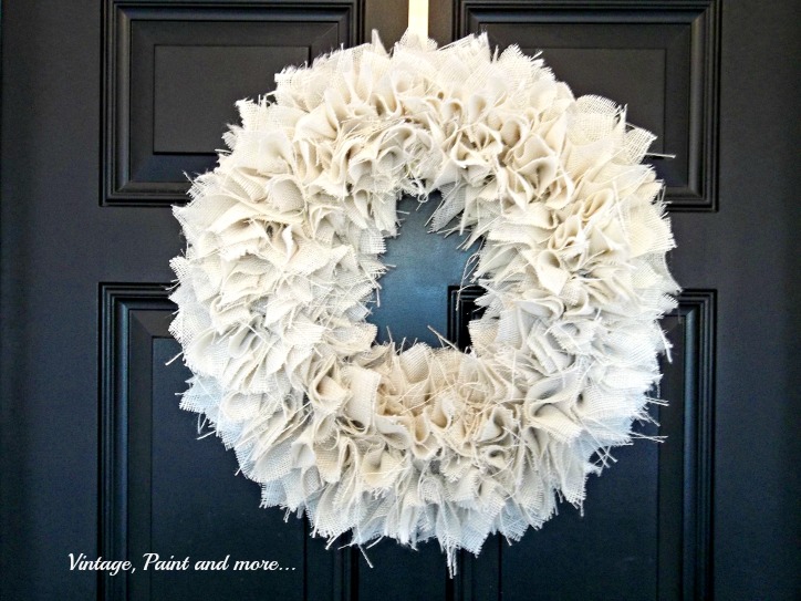 Perfect Late Summer Morning Vintage Paint And More Vintage Paint And More Fall Wreath Made Of White Burlap