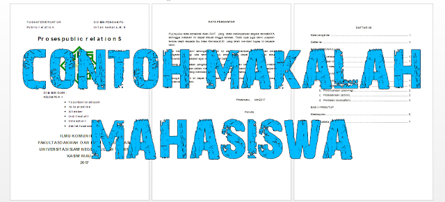 Contoh Makalah Mahasiswa Terbaru Contoh Makalah Mahasiswa Terbaru