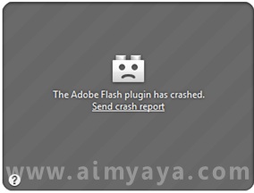 Gambar:  Contoh tampilan flash yang crash 