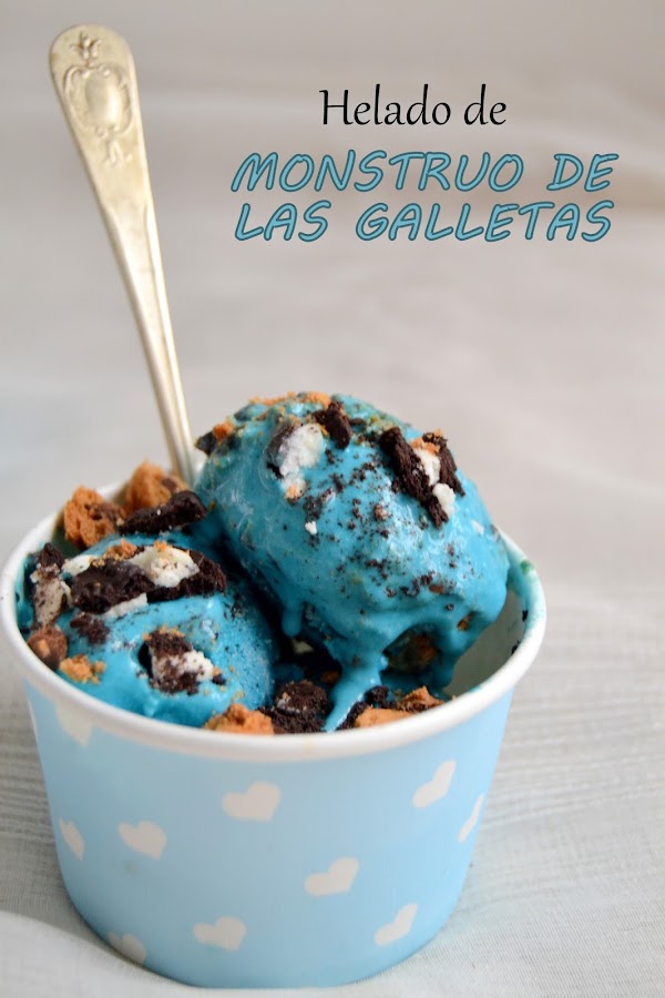 Helado de monstruo de las galletas cookie monster ice cream