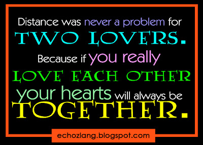 Distance was never a problem for two lovers.