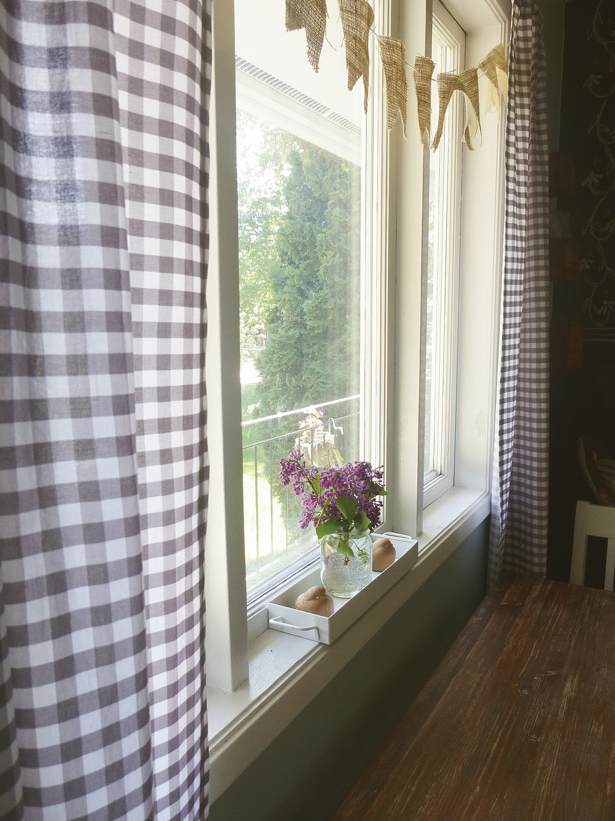 At Home Gingham Curtains