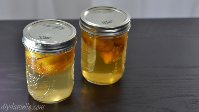 How to make peach infused liquor for an easy DIY gift. Peach Infused Liquor