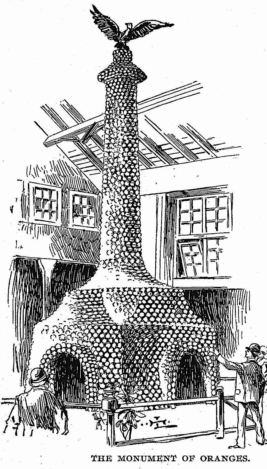 1893 Chicago World's Fair the Monument of Oranges at the 1893 Chicago World's Fair, an illustration