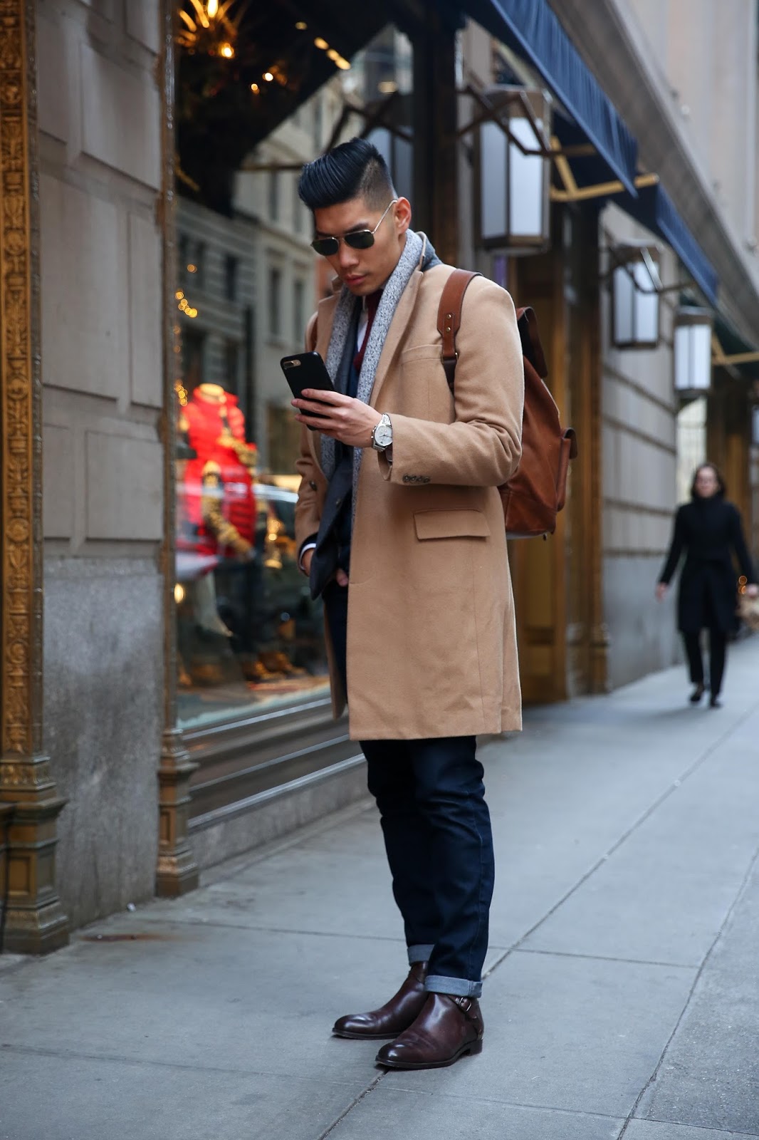 Levitate Style menswear NYC Holiday with Otterbox - Leo Chan and Alicia Mara