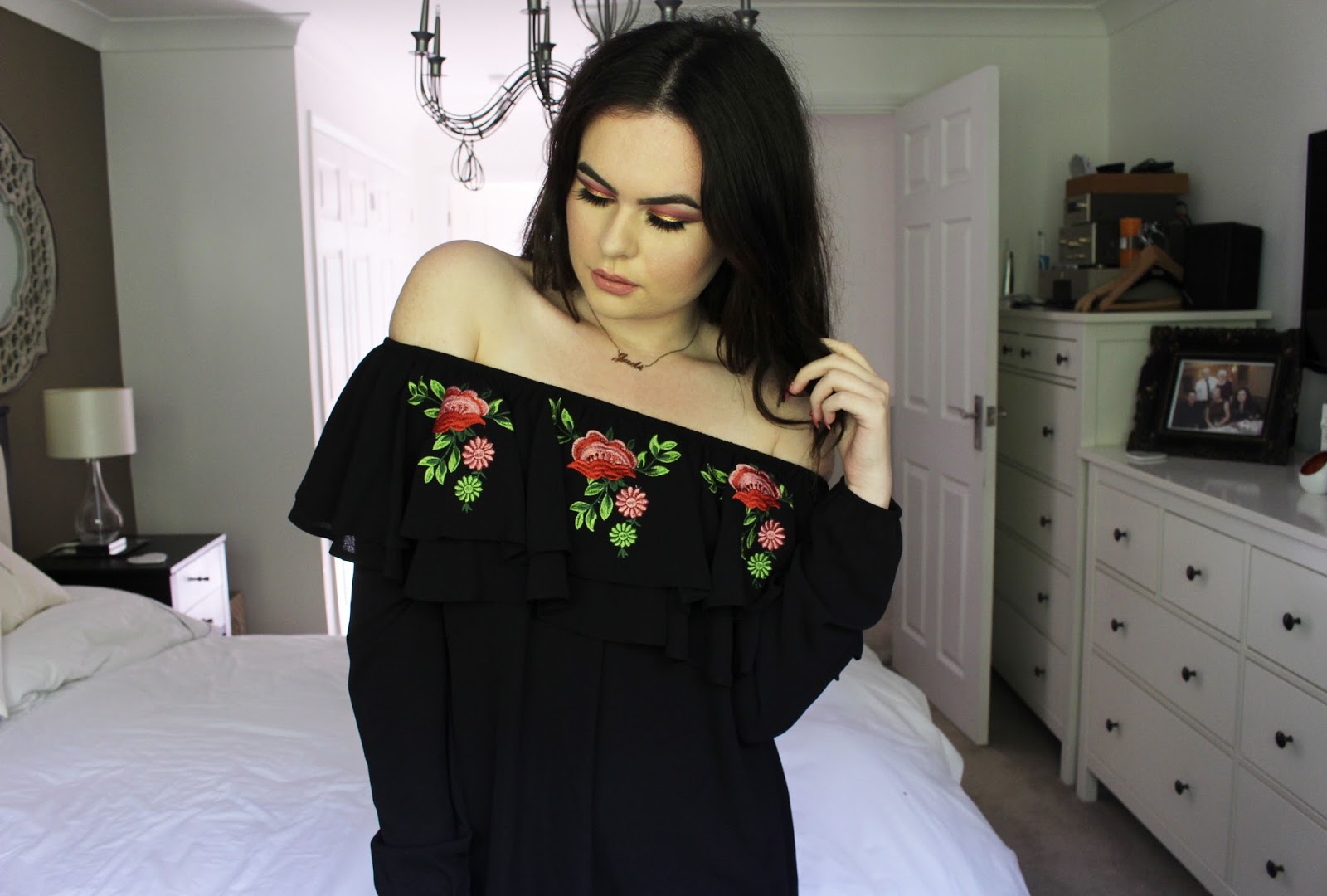 new look aw, off the shoulder new look, ootd, fashion blogger uk