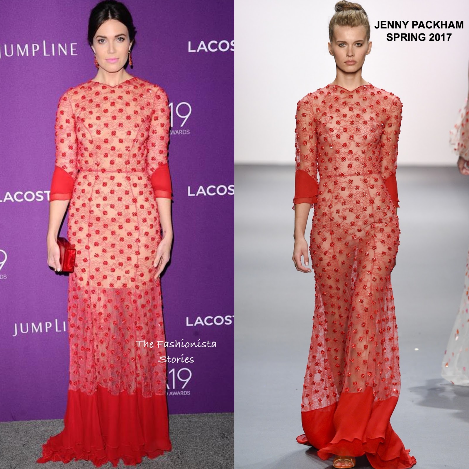 Mandy Moore in Jenny Packham at the 19th Costume Designers Guild Awards