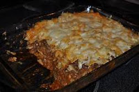 GROUND BEEF SPAGHETTI CASSEROLE