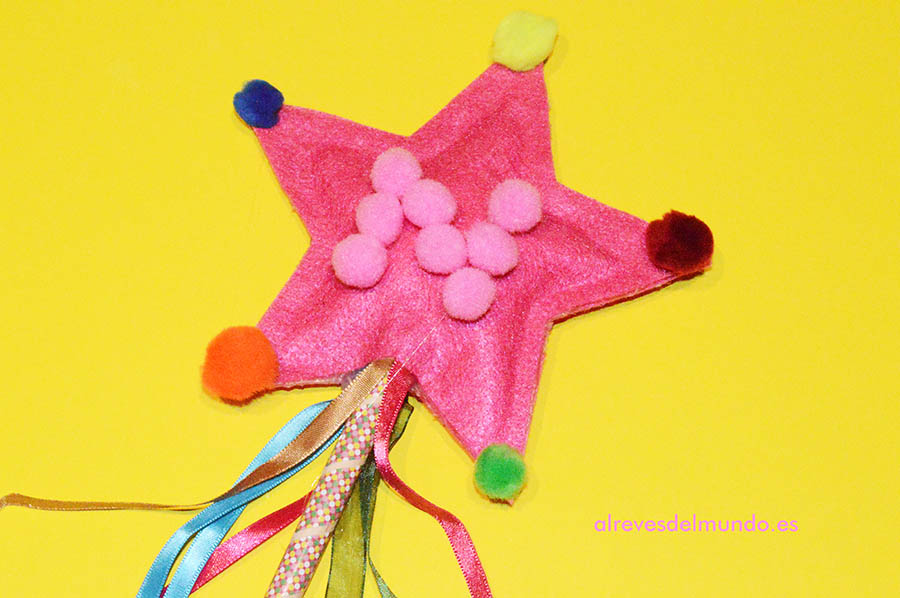 varita fieltro personalizada manualidades niños diy