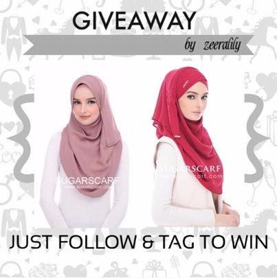 Giveaway Sugarscarf by Zeeralily, hadiah utama, saguhati, sugarscarf free