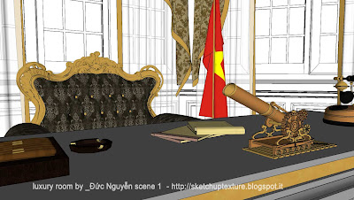sketchup model luxury room detail 2