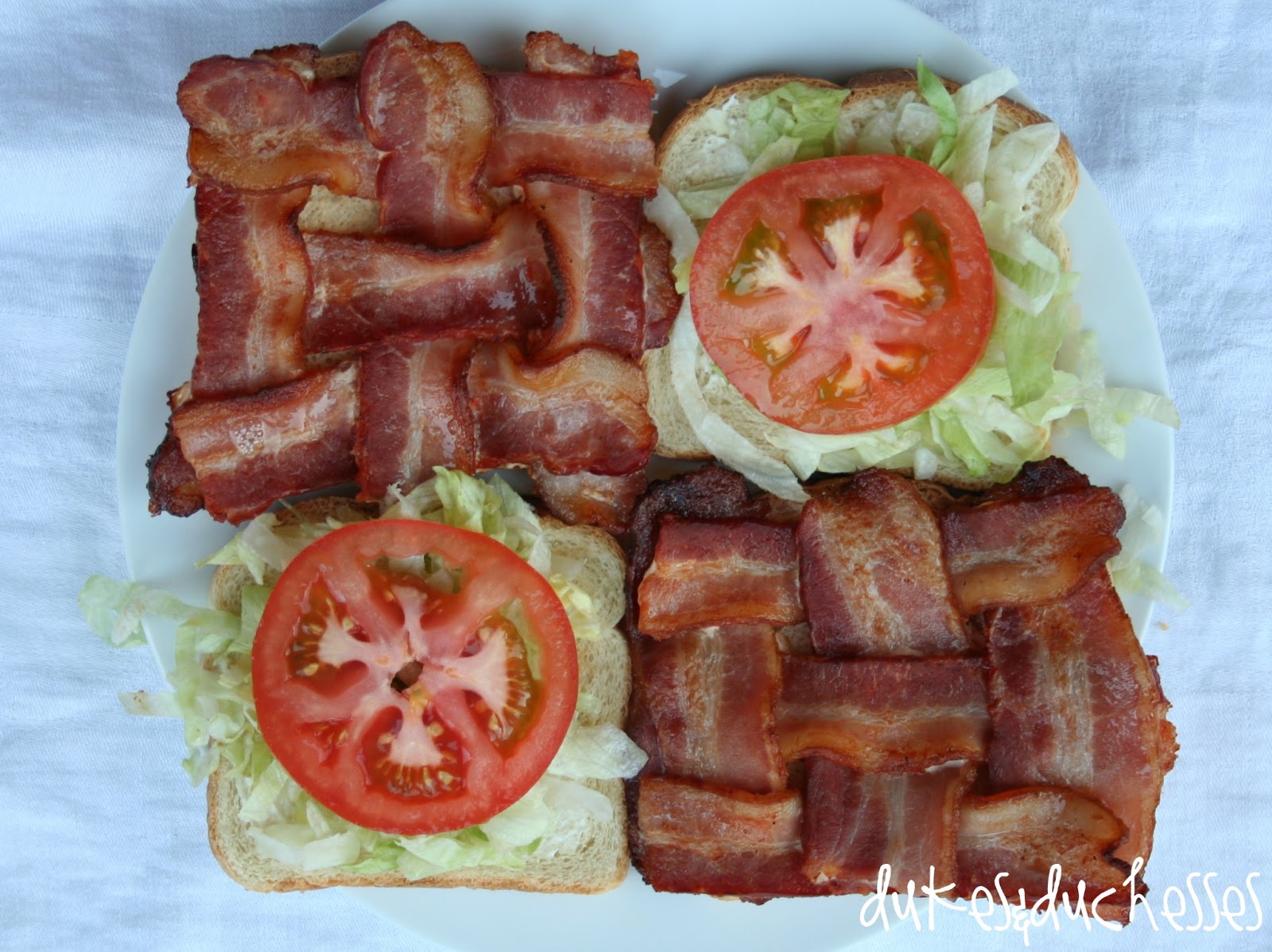 Woven Bacon BLT Sandwiches Dukes and Duchesses