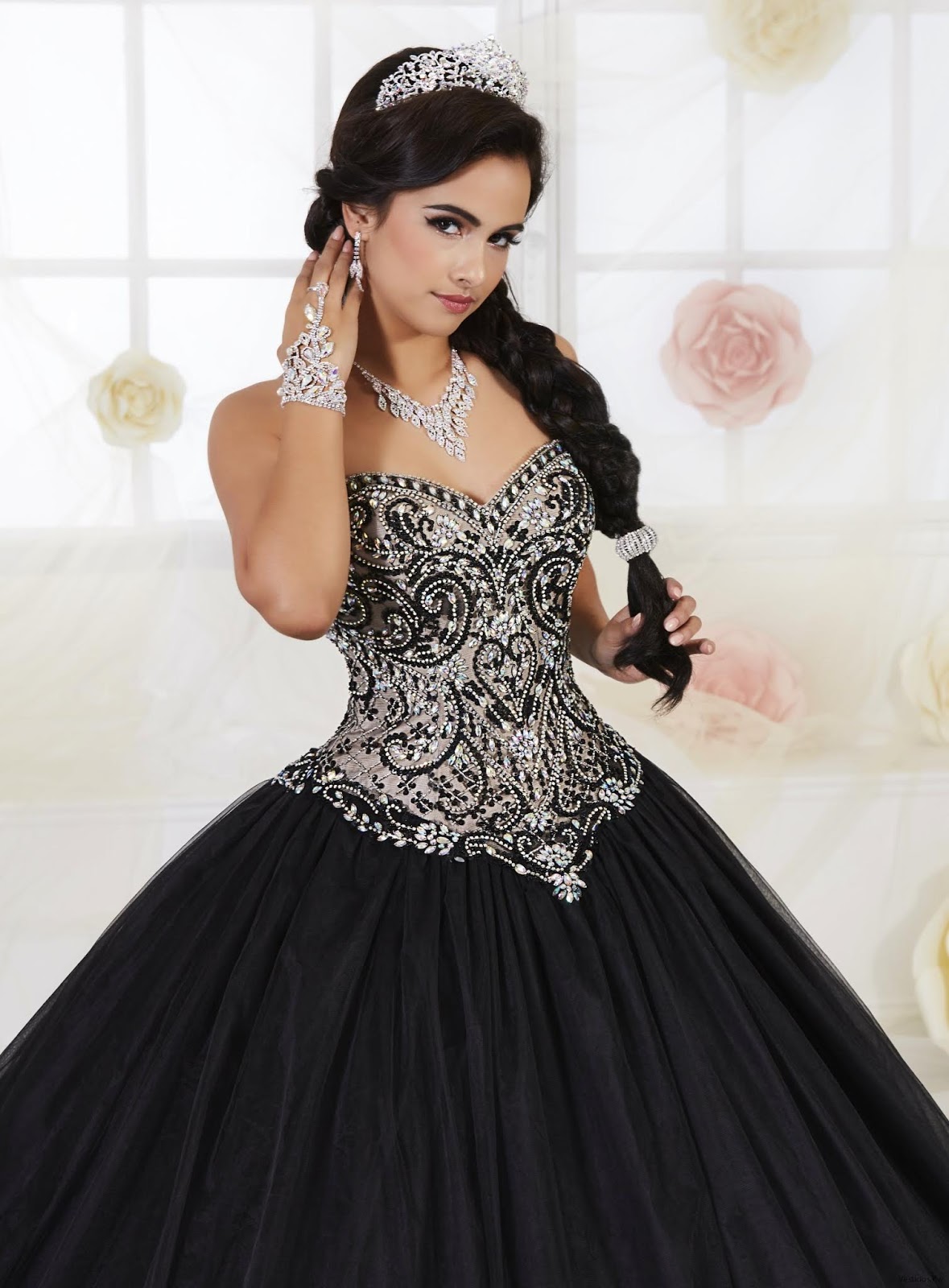 Vestidos de XV Años Color Negro para Fiesta ¡24 Ideas! Vestidos Moda 2019 2020