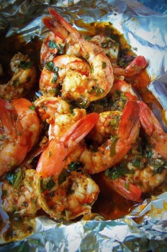 Spicy Cilantro Garlic Shrimp