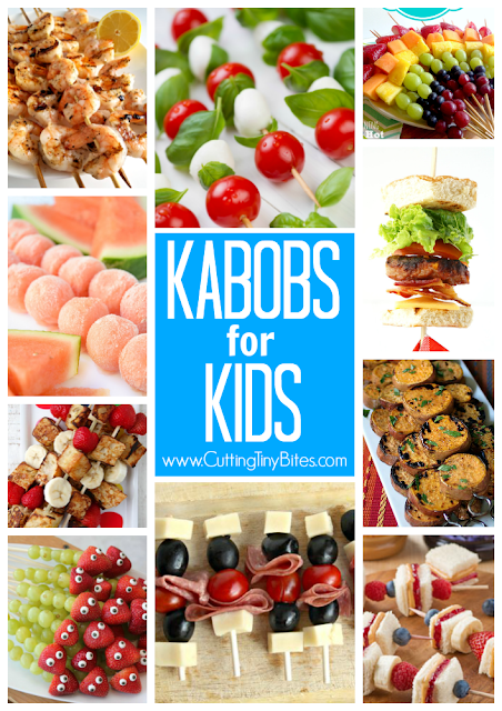  Kabobs for Kids. Healthy skewers, featuring fruit, veggies, sandwiches, snacks, and main dishes. Spruce up your presentation and your kids may just try some new foods!