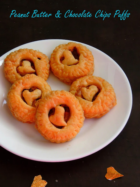 Flaky peanut butter, chocolate puffs