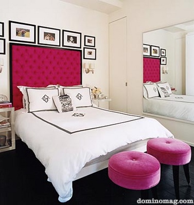 Modern Home Interior Design: Black And White And Pink Bedroom ...