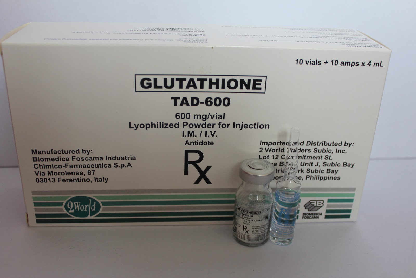 TAD GLUTATHIONE 600mg BFAD / FDA: October 2012