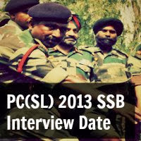 PC(SL) 2013 SSB Interview Date